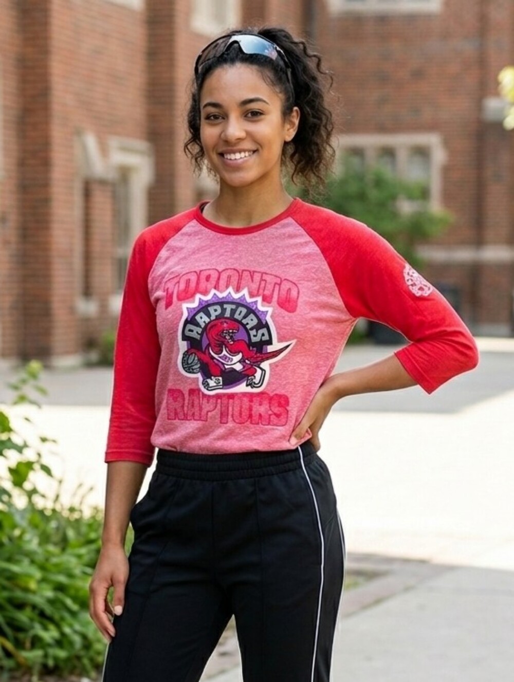 NWOT Hardwood Classic S Toronto Raptors Preppy Sporty Streetwear Raglan Shirt